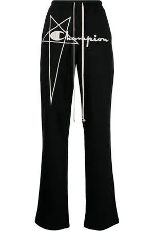 Rick Owens Pantalon de jogging à logo brodé