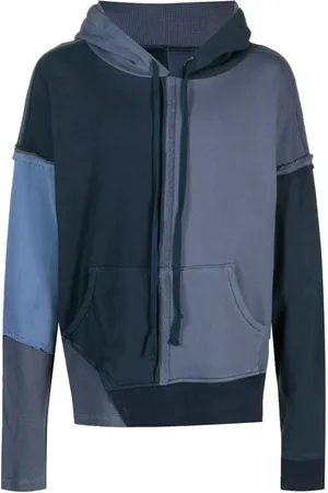 GREG LAUREN Hoodie à empiècement ton sur ton