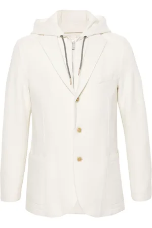 ELEVENTY Blazer boutonné à capuche