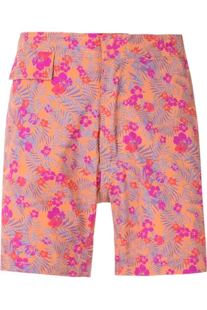 AMIR SLAMA Short de bain à fleurs