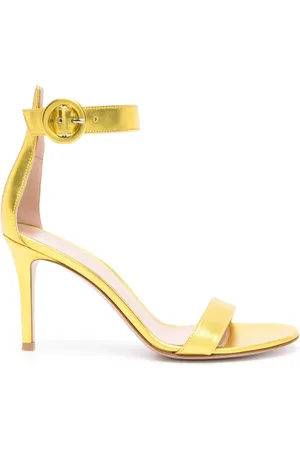 Gianvito Rossi Sandales Portofino 85 mm en cuir métallisé