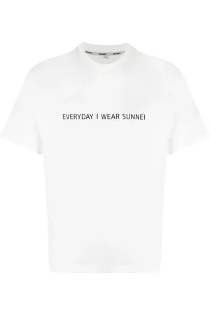 SUNNEI T-shirt en coton à slogan imprimé