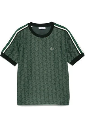Lacoste T-shirt à motif monogrammé en jacquard
