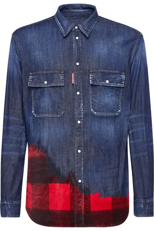 Dsquared2 Chemise en jean à carreaux