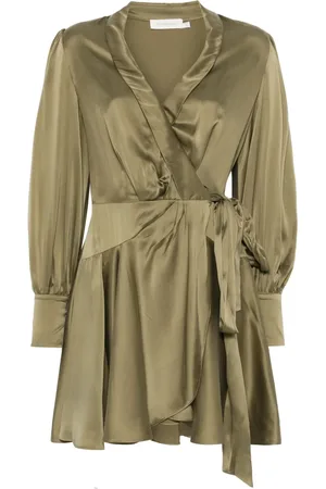 ZIMMERMANN Robe portefeuille courte en soie