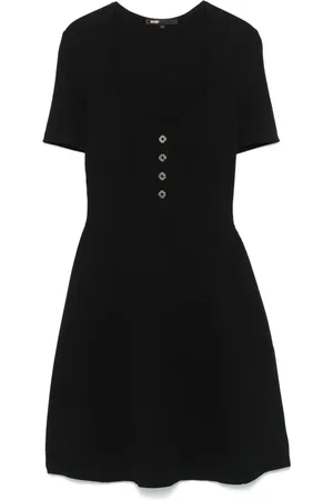 Maje Robe courte en maille nervurée