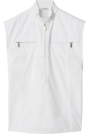 Burberry Débardeur en coton à col zippé
