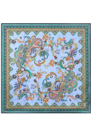 Etro Foulard en soie à motif cachemire