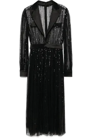 Dolce & Gabbana Robe mi-longue à ornements de sequins