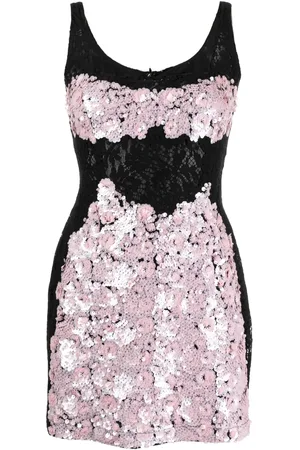 Cynthia Rowley Robe courte brodée de sequins