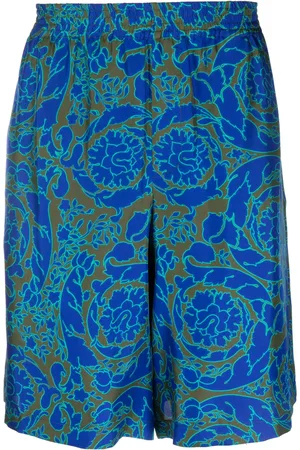 VERSACE Short en soie à imprimé abstrait