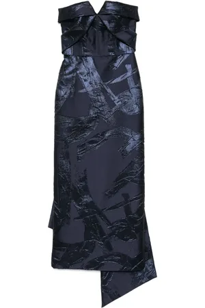 Amsale Robe-bustier en jacquard