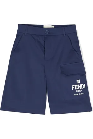 Fendi Short en coton à logo brodé