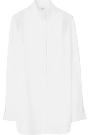 Burberry Chemise en coton à détails en dentelle