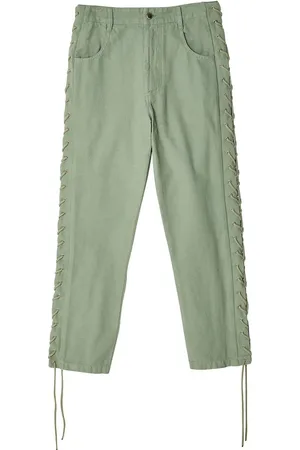 ECKHAUS LATTA Pantalon droit à détail de laçage