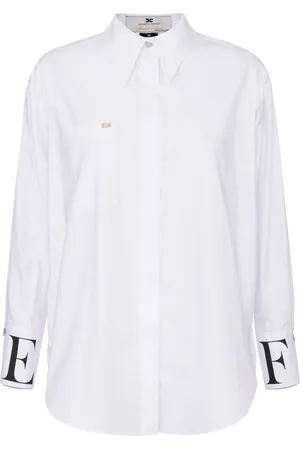 Elisabetta Franchi Chemise en coton à logo imprimé