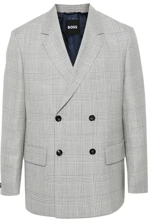 HUGO BOSS Blazer à motif tartan