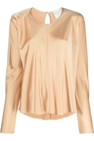 FORTE FORTE Blouse en satin à encolure ronde
