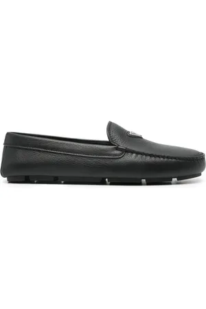 Prada Mocassins en cuir à logo triangle