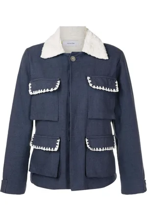 Isolda Veste boutonnée à col en peau lainée