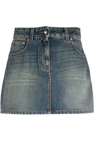 Palm Angels Minijupe en jean à motif d