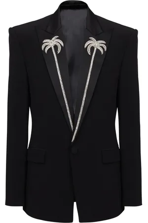 Balmain Blazer à motif palmier brodé