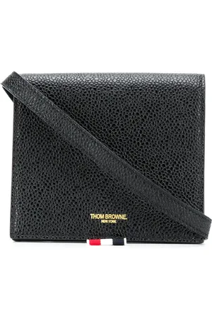 Thom Browne Porte-cartes en cuir grainé