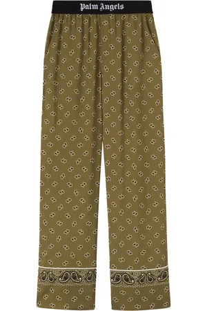Palm Angels Pantalon droit à imprimé cachemire