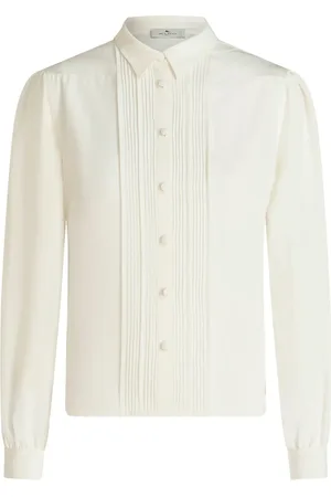 Etro Blouse en soie à détails nervurés