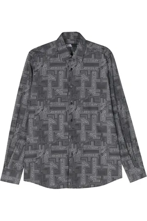 Karl Lagerfeld Chemise en coton à logo imprimé