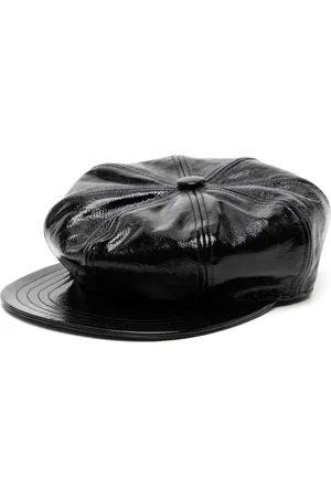 Madison.Maison Casquette gavroche en cuir verni