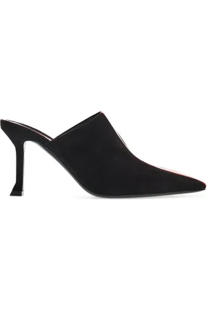 Salvatore Ferragamo Mules en daim à détail de rayures 85 mm