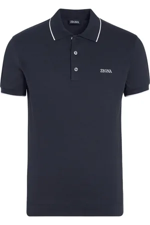 Ermenegildo Zegna Polo en piqué à design ondulé