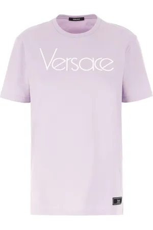 VERSACE T-shirt en coton à logo imprimé
