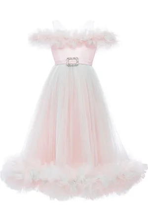 Tulleen Robe longue Espada à volants