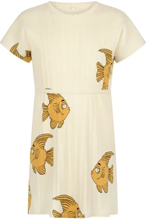 Mini Rodini Robe plissé à imprimé graphique