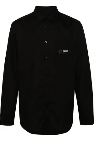 VERSACE Chemise en coton à patch logo