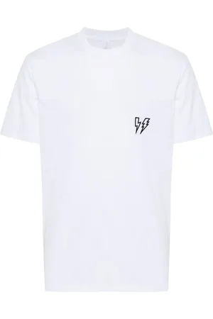 Neil Barrett T-shirt en coton à patch Thunderbolt