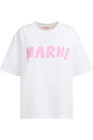 Marni T-shirt en coton à logo imprimé