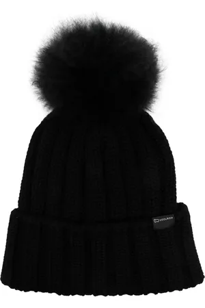 Woolrich Bonnet en laine à patch logo