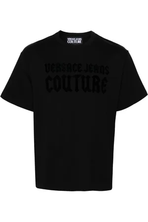 VERSACE T-shirt en coton à logo floqué