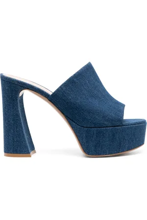 Gianvito Rossi Mules en jean à plateforme 130 mm