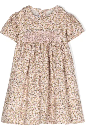 SIOLA Robe mi-longue ceinturée à fleurs en jacquard