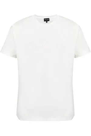 Giorgio Armani T-shirt en coton à logo brodé