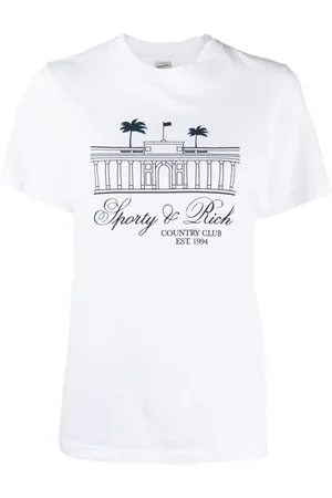 Sporty & Rich T-shirt en coton à logo imprimé