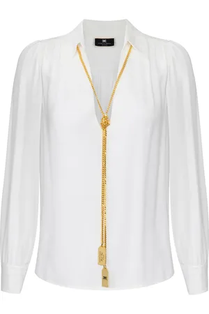 Elisabetta Franchi Blouse à col appliqué