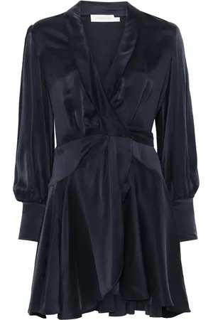 ZIMMERMANN Robe portefeuille courte en soie