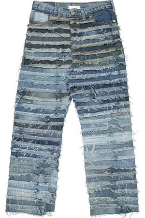 DOUBLET Jean à design patchwork