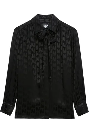 Msgm Chemise imprimée à col noué