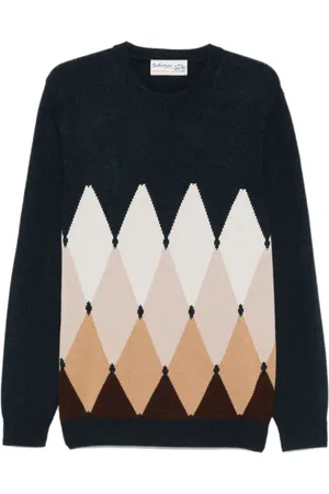 BALLANTYNE Pull à losanges en intarsia